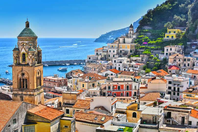 Amalfi city centre view