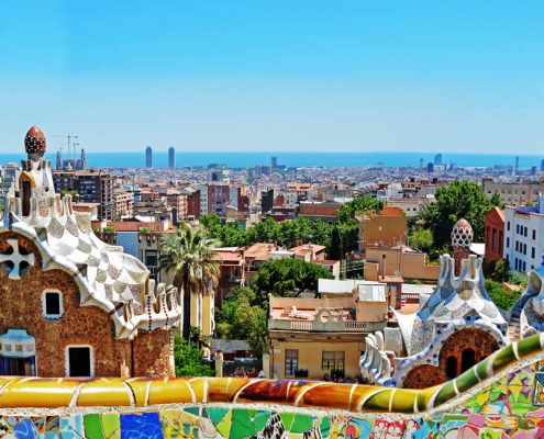 Barcelona Parc Guell in Spain