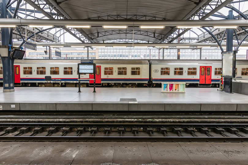 Train station in Belgium