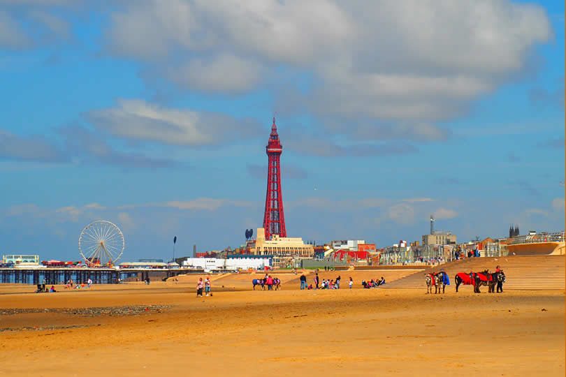 Blackpool Beach and Tower
