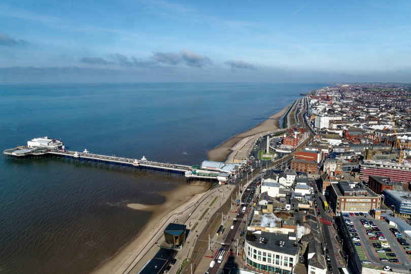 Aerial view of Blackpool North Shore