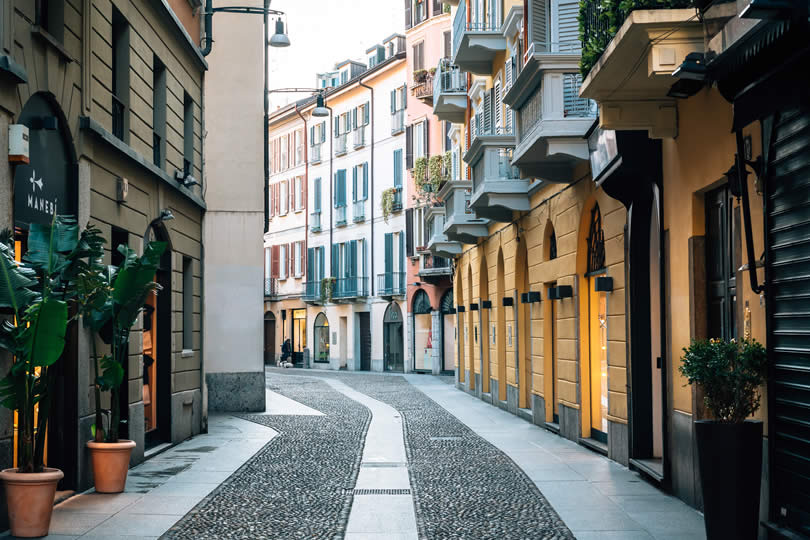 Street in Milan's Brera district