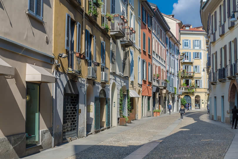 Street in Brera District of Milan