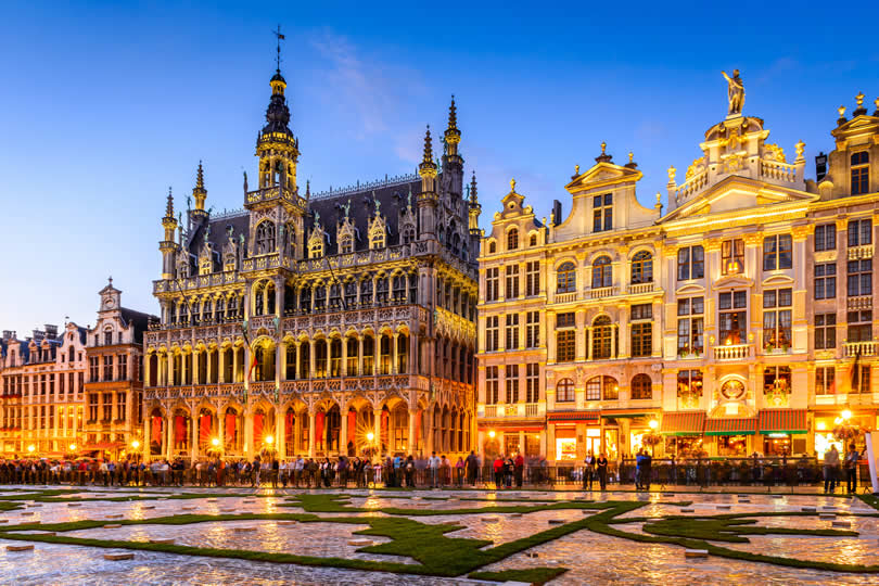 Brussels Grand Place in evening