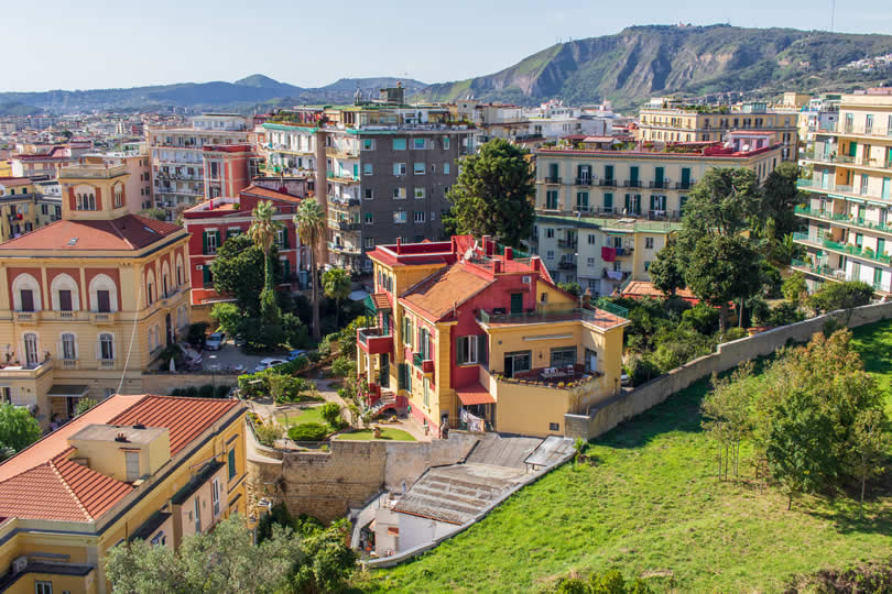 Chiaia district in Naples Italy