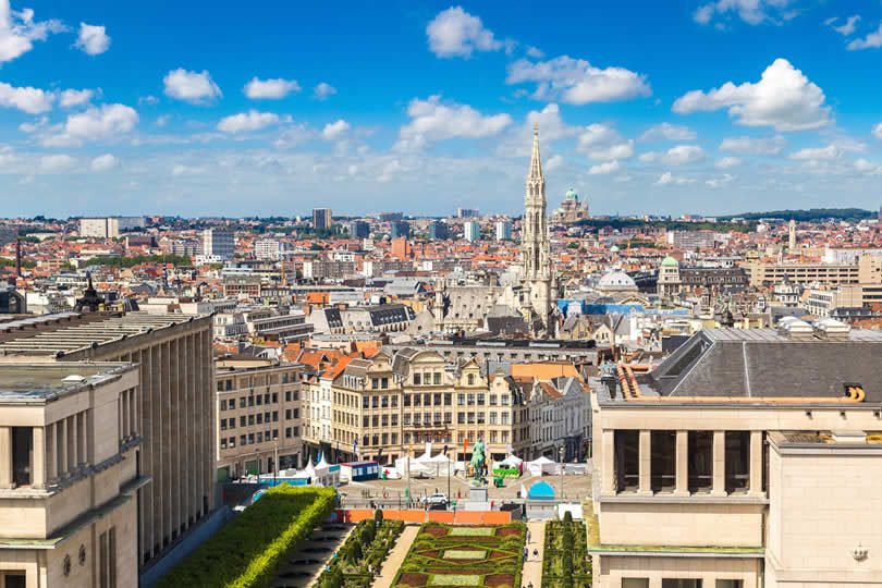Cityscape of Brussels in Belgium