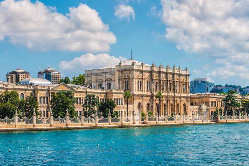 Dolmabahçe Palace in the Beşiktaş district of Istanbul