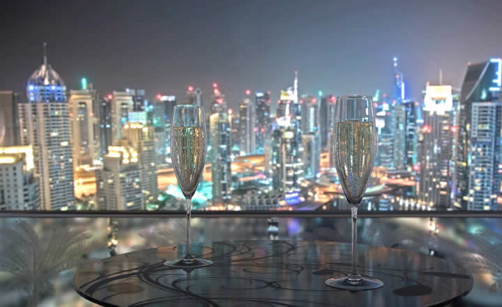 Luxury hotel view in Dubai