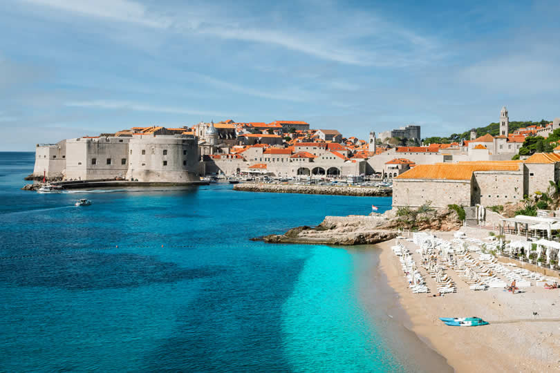 Ploce area beach in Dubrovnik