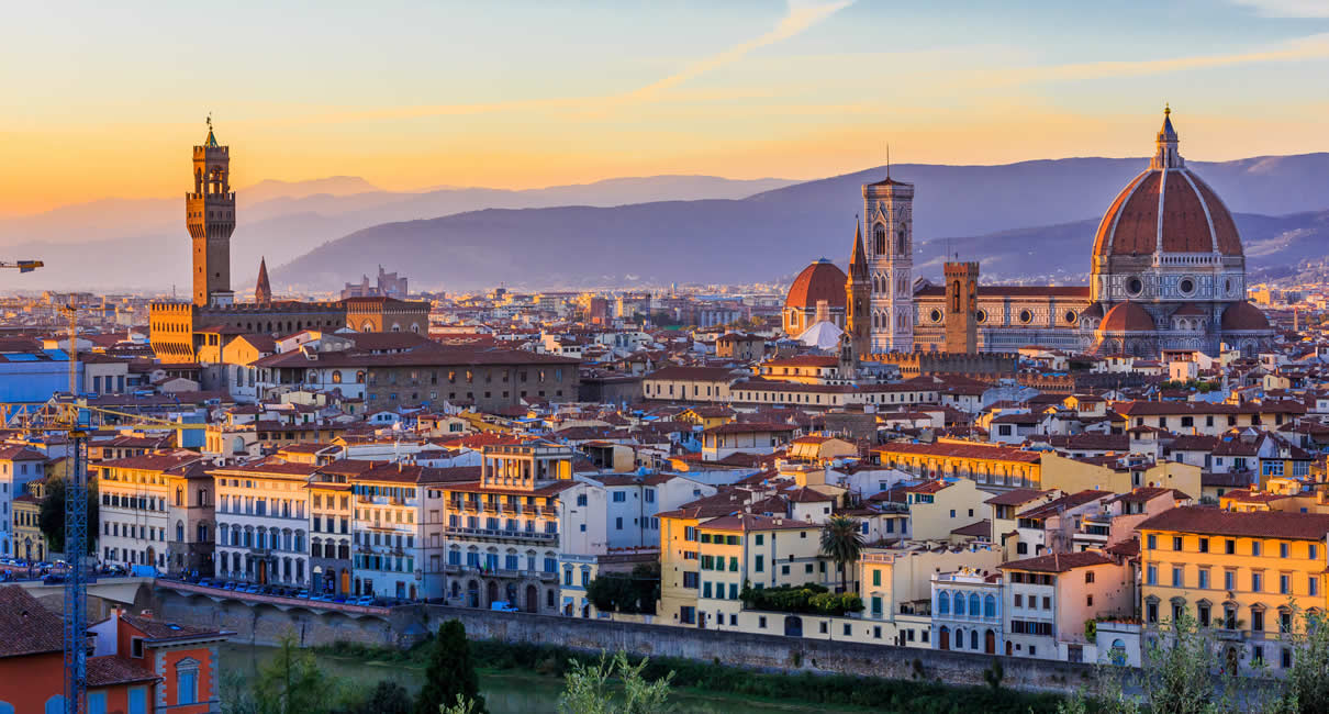 Florence city centre view in Italy
