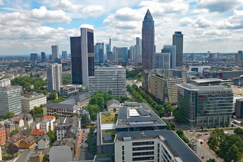 Frankfurt Business centre and skyscrapers