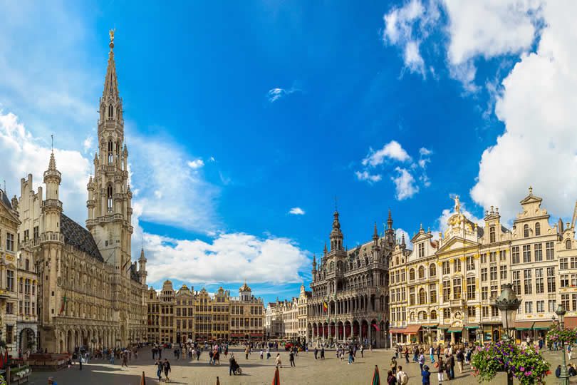 Summer day in Brussels Grand Place