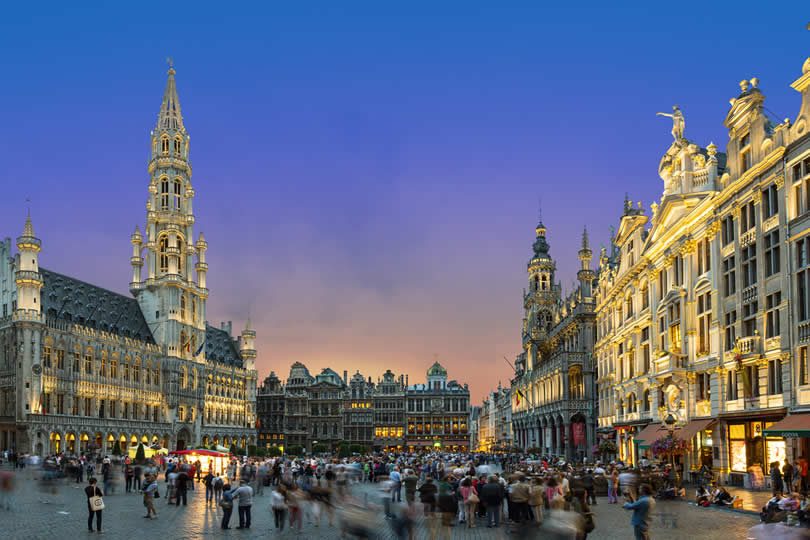 Grand Place Brussels in the evening