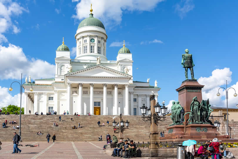 Helsinki Cathedral and Senate Square in Summer