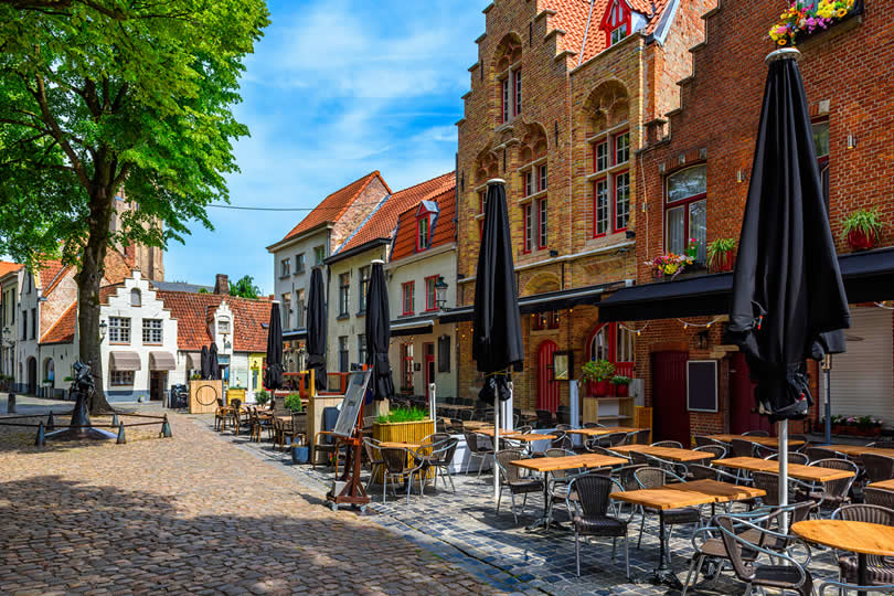 Restaurant with outside terrace in Bruges