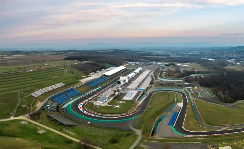 Hungaroring race circuit aerial view
