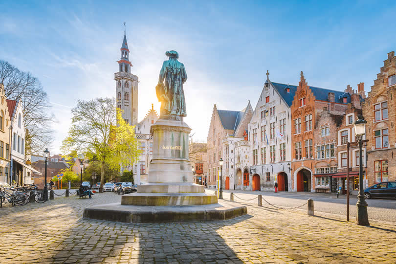Jan Van Eyck Square in Bruges