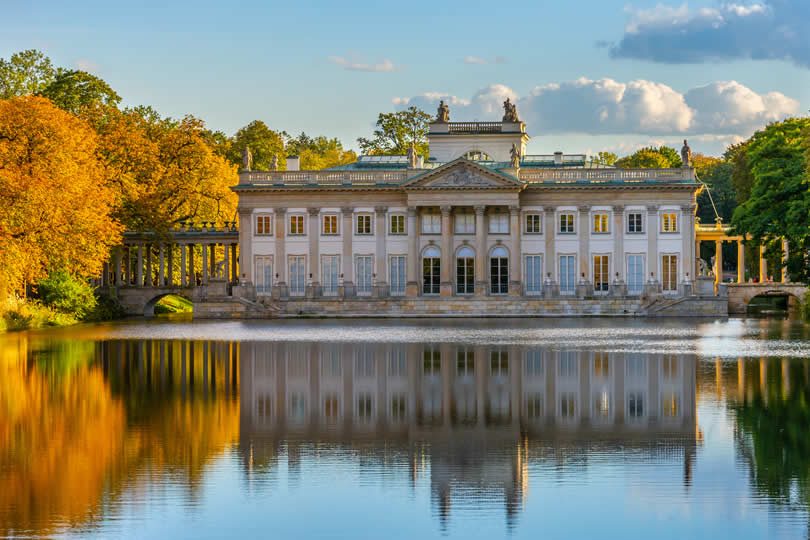Łazienki Park or Royal Baths Park in Warsaw