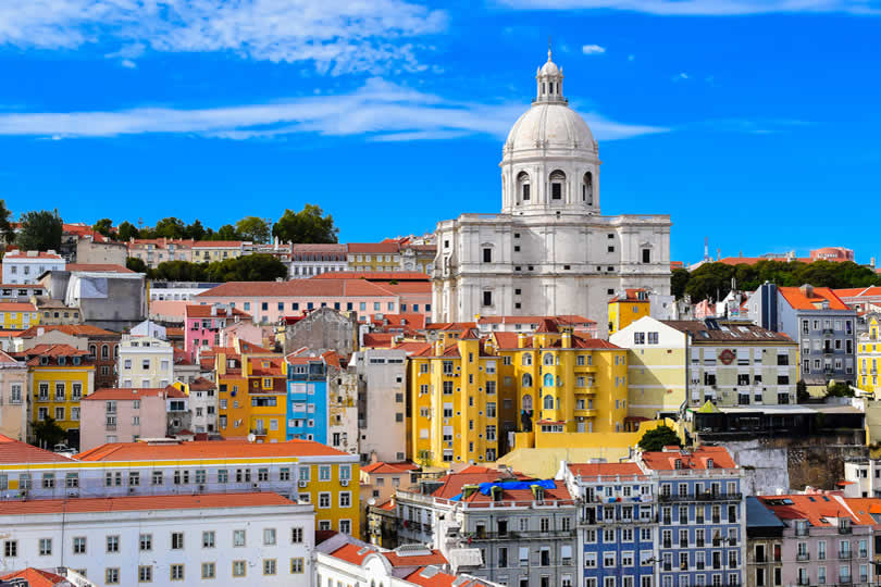 Lisbon city centre skyline