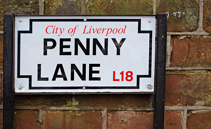 City of Liverpool Penny Lane sign