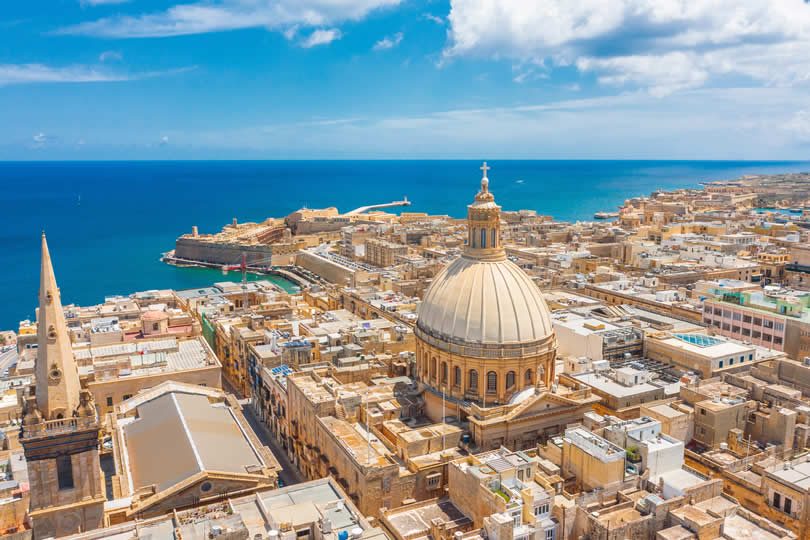 Malta Valletta city centre cathedral