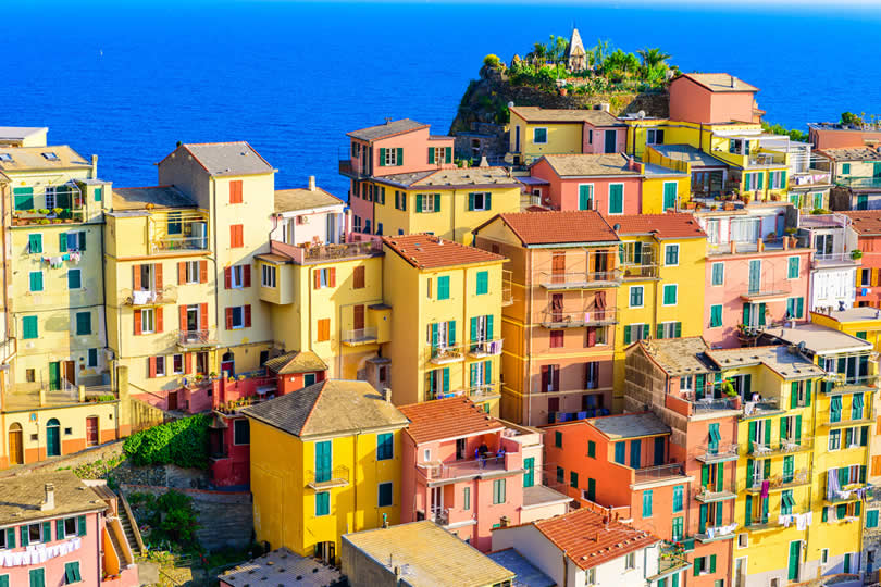 Colorful houses in Manarola