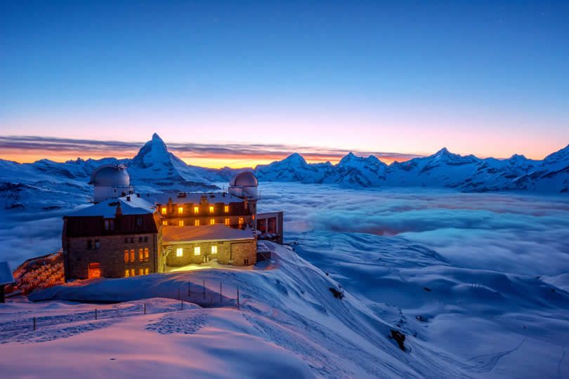 Mountain top hotel in Zermatt