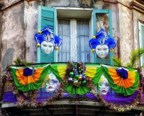 New Orleans home decorations for Mardi Gras