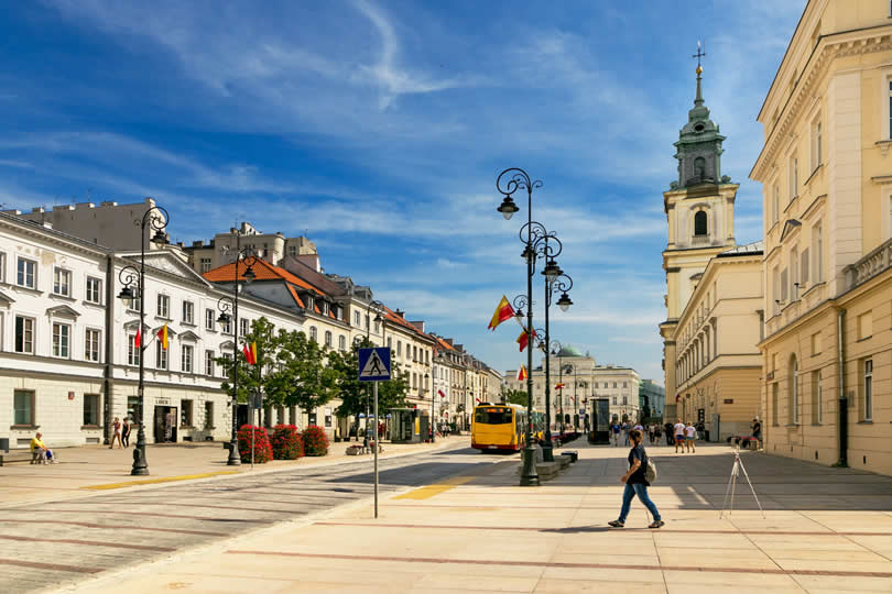 Nowy Swiat street in Warsaw