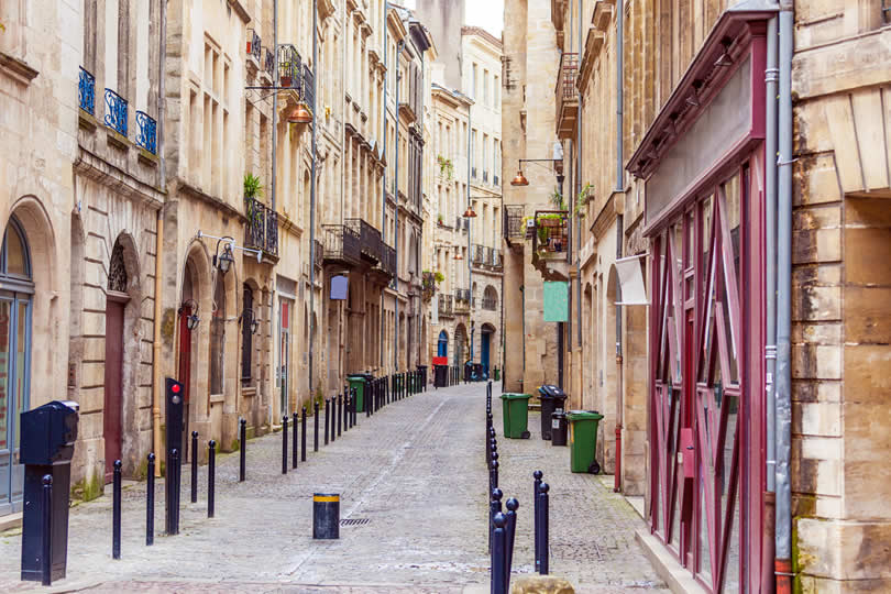 Old street in Bordeaux France