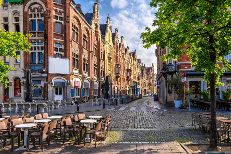Old streets in Ghent Belgium