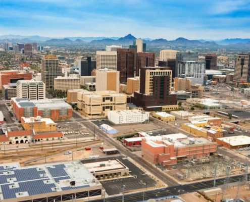 Downtown Phoenix aerial view