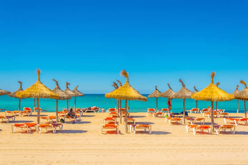 Playa de Palma beach in Majorca