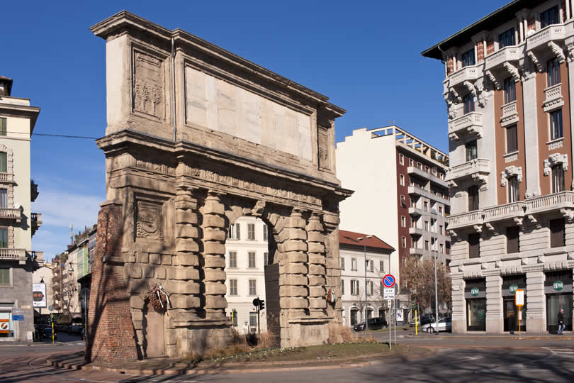 Porta Romana Gate in Milan Italy