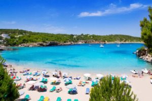 Portinatx white sandy beach in Ibiza