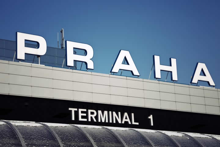 Prague airport terminal