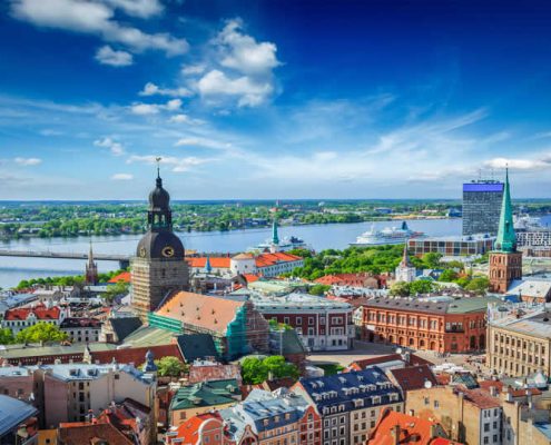 City view of Riga in Latvia