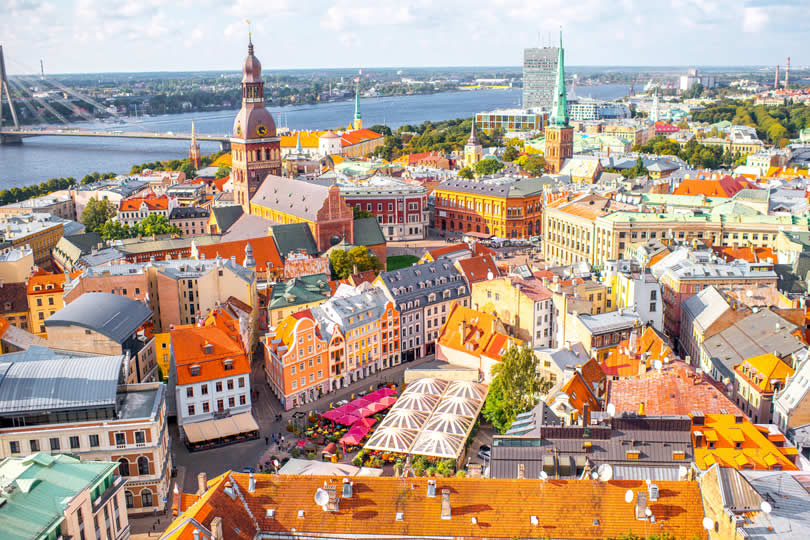 View of Old Town and City Centre of Riga