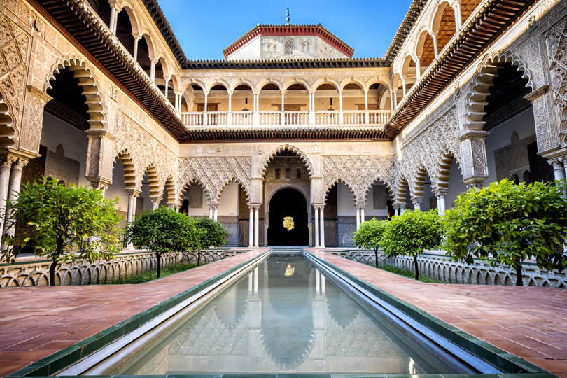 Royal Alcazar Palace in Seville city centre