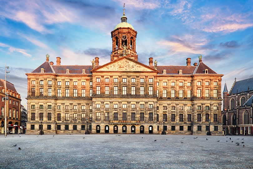 Royal Palace on Dam Square in Amsterdam