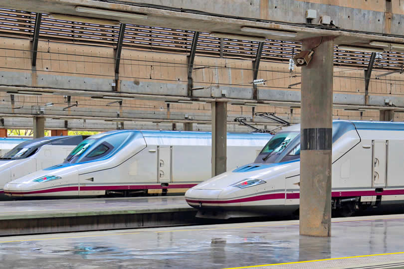 High speed trains at Seville Santa Justa Station