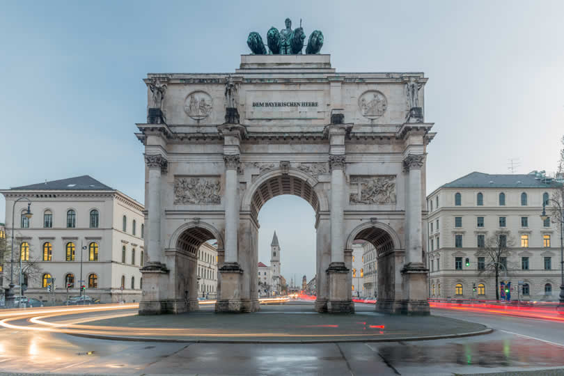 Siegestor gate in Munich Maxvorstadt