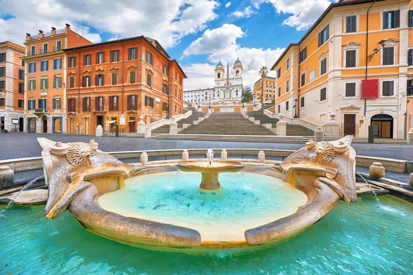 Spanish Steps and Hassler Roma Hotel