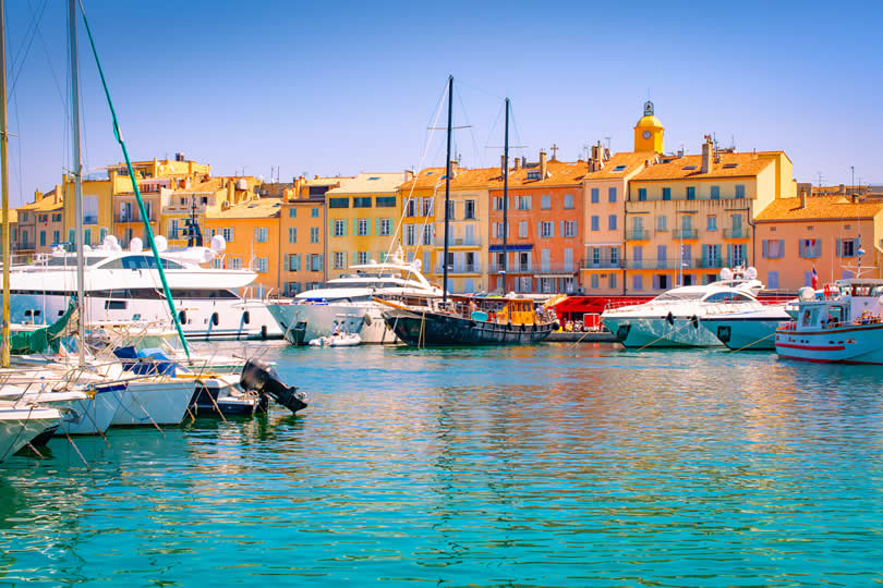 St Tropez Port luxury yachts