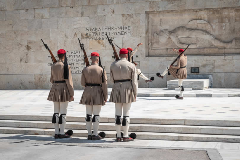 Changing of the guards Parliament building near Syntagma Square