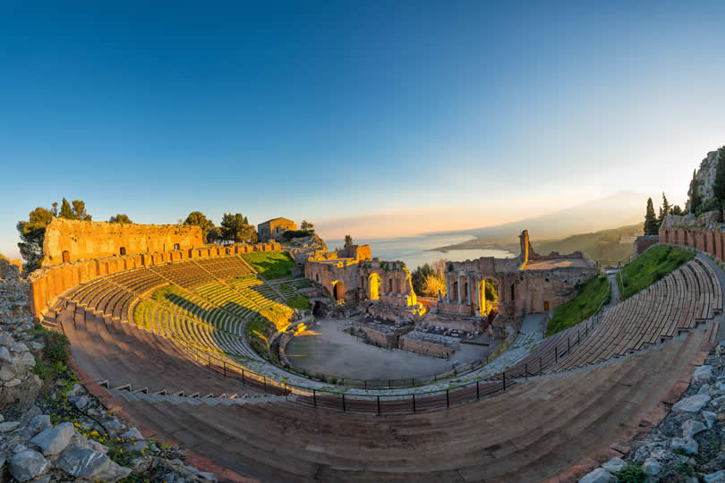 The Ancient theatre of Taormina in Sicily