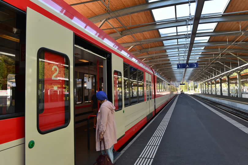 Täsch train station in Switzerland