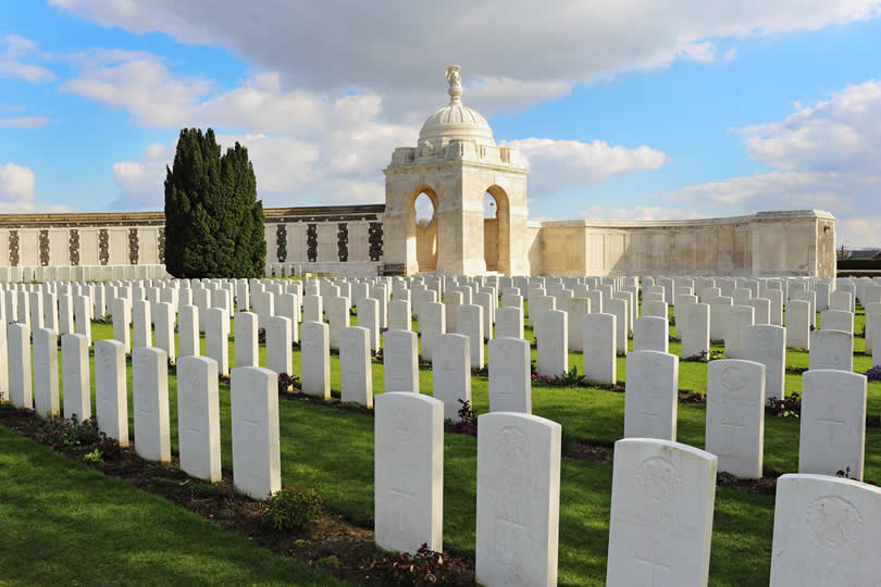 Tyne Cot Commonwealth War Graves Cemetery in Ypres Belgium