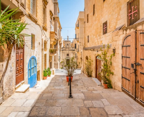 Old street in Valletta Malta