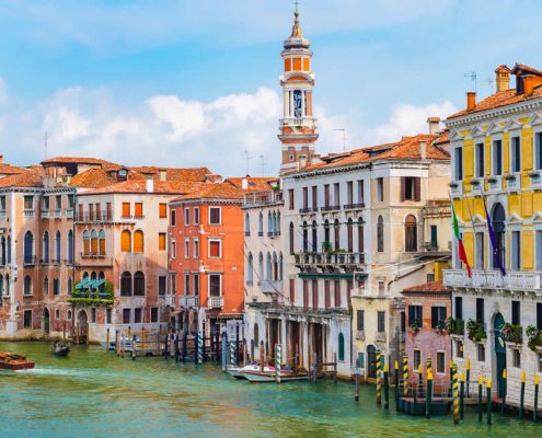 Venice Grand Canal and buildings in Italy